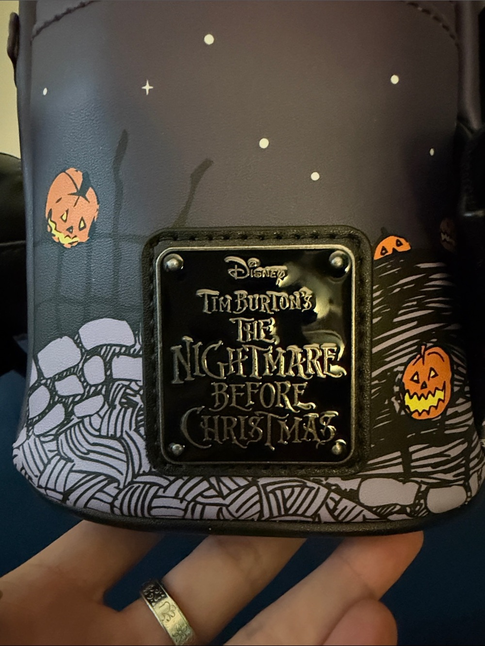 Disney Loungefly Nightmare Before Christmas Lock Character Mini Backpack - Purpl - Picture 2 of 8